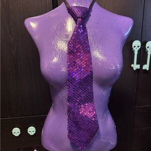 Purple Sequin Tie